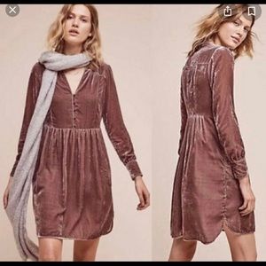 Anthropologie Holding Horses Nantes velvet dress